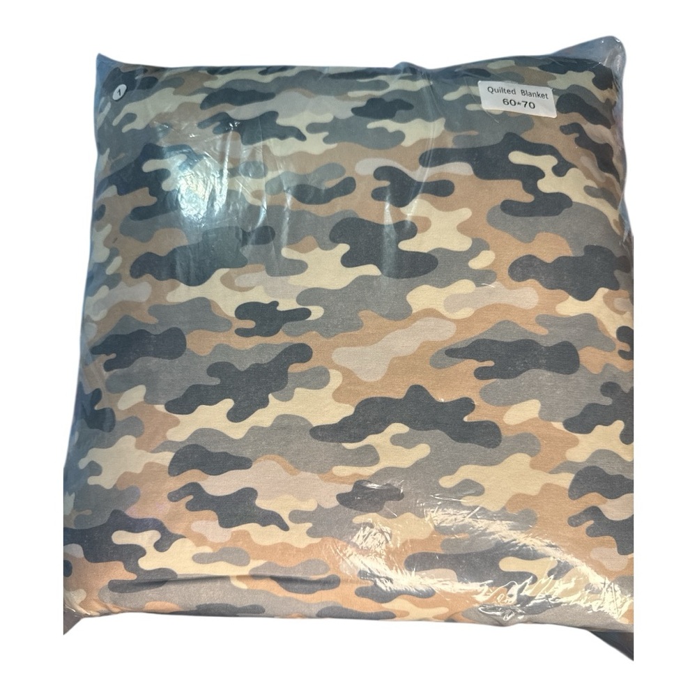 Bundle of Joy Bamboo Double Layer‎ Quilted Blanket, Camo, 60x70